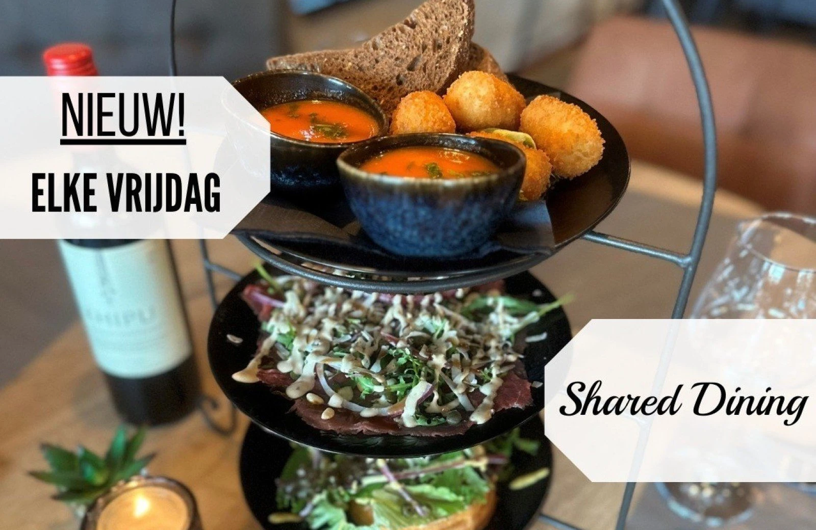 Shared dining camping waddenzee